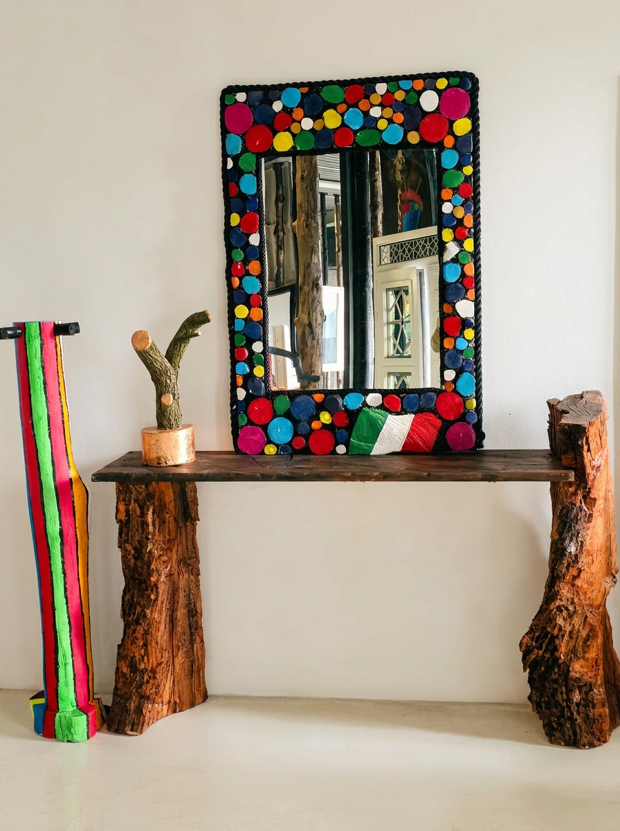 Specchio Pop & Console Rustica
