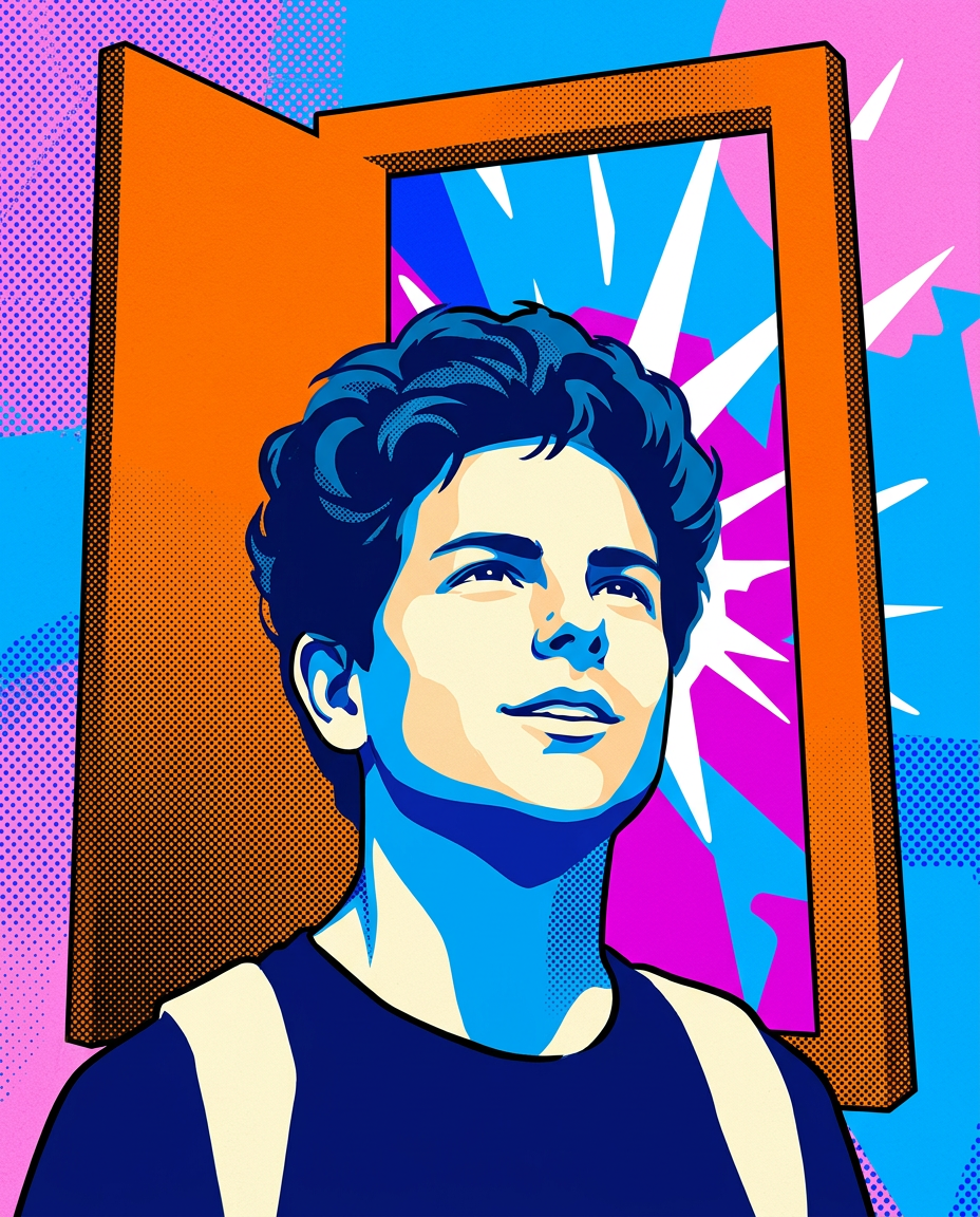 Porta — studio Pop Art dedicato a Carlo Acutis