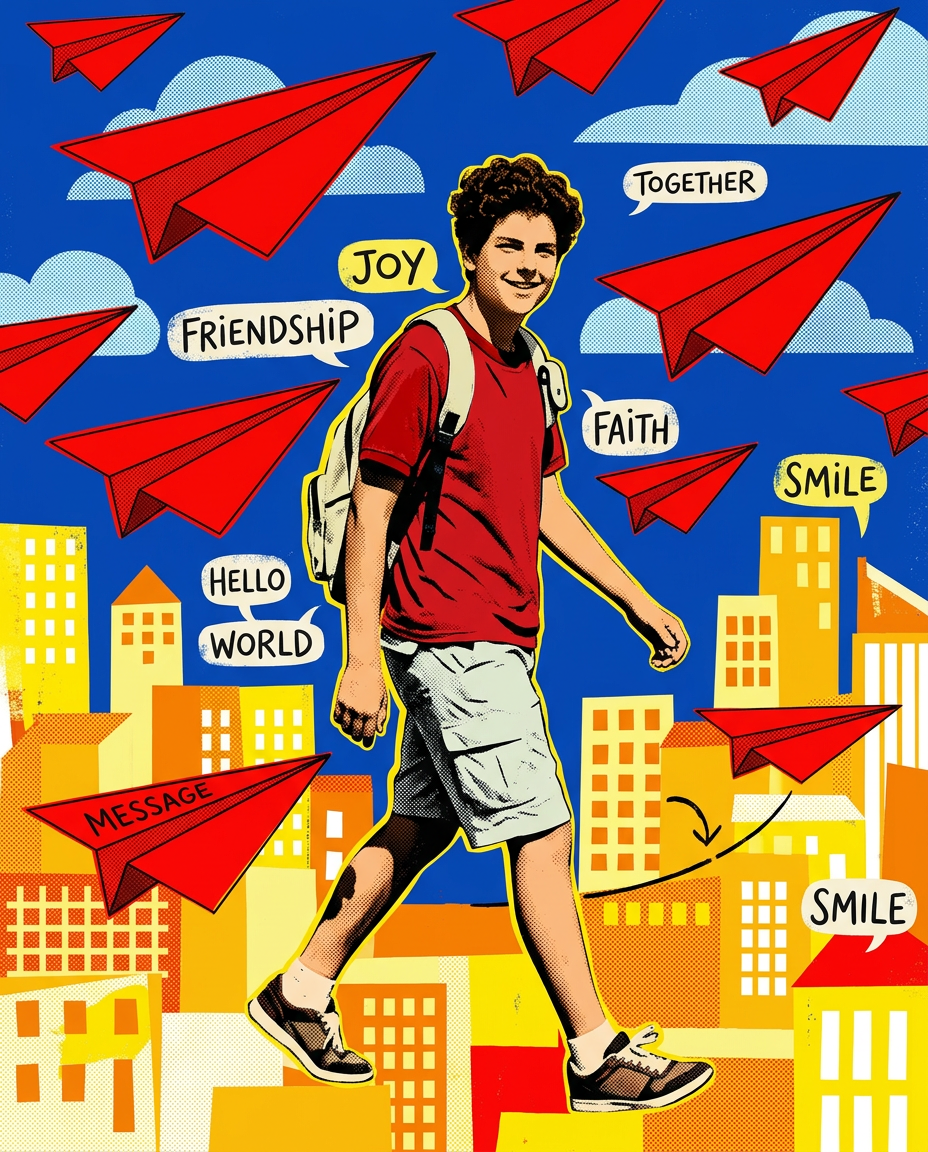 Messaggero — studio Pop Art dedicato a Carlo Acutis